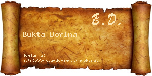 Bukta Dorina névjegykártya